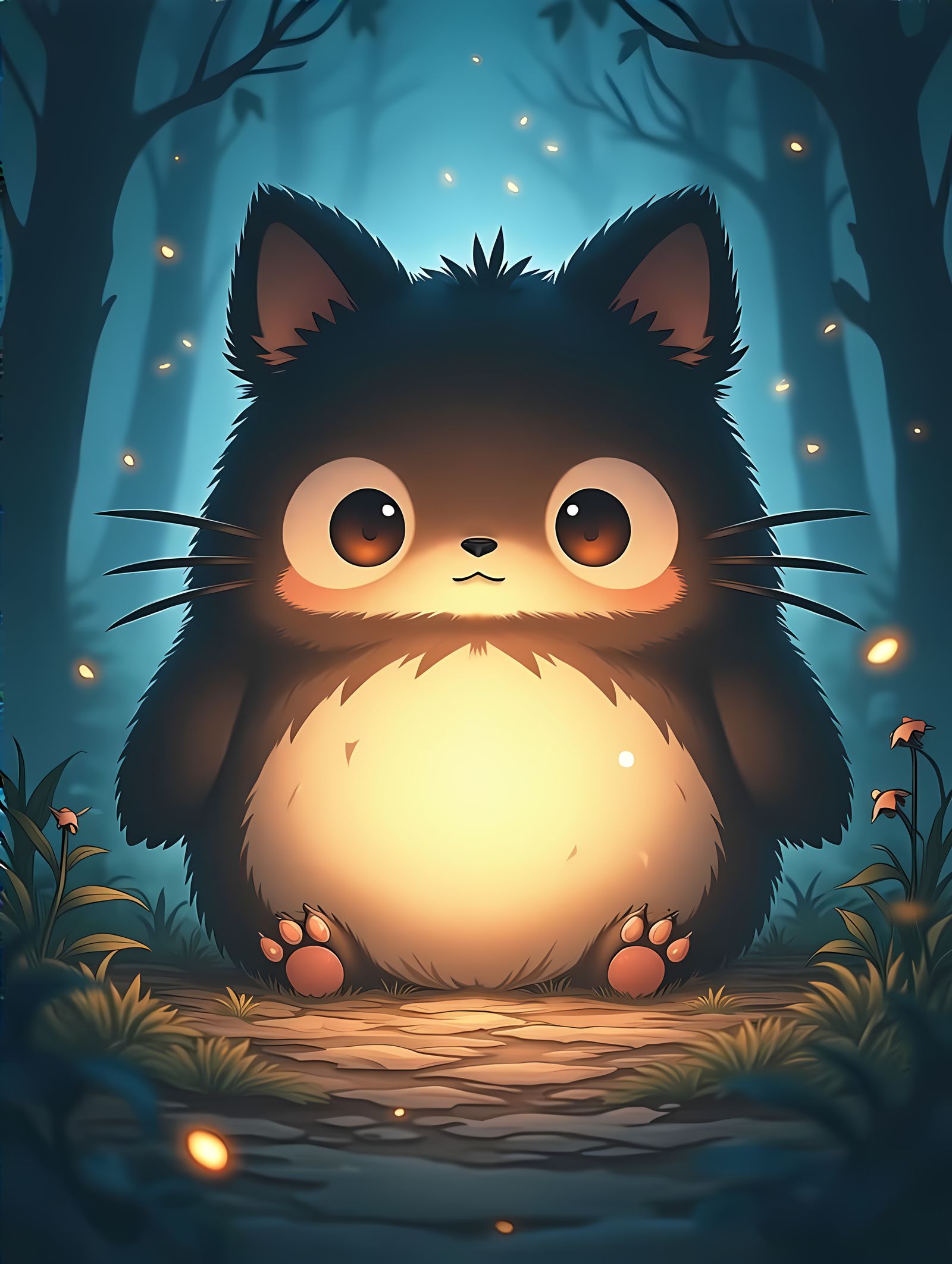 Enchanting Dark Fantasy Cartoon Close-Up