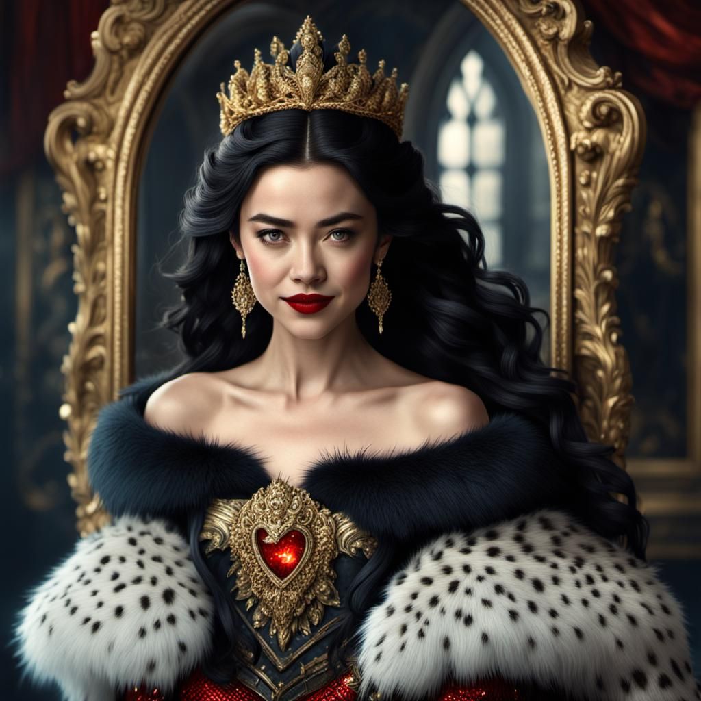 Princess in Red Armor with a Menacing Smile