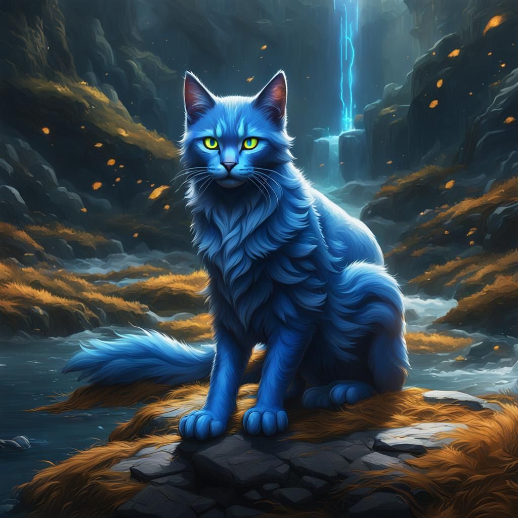 Bluestar from Warrior Cats: Detailed Matte Painting