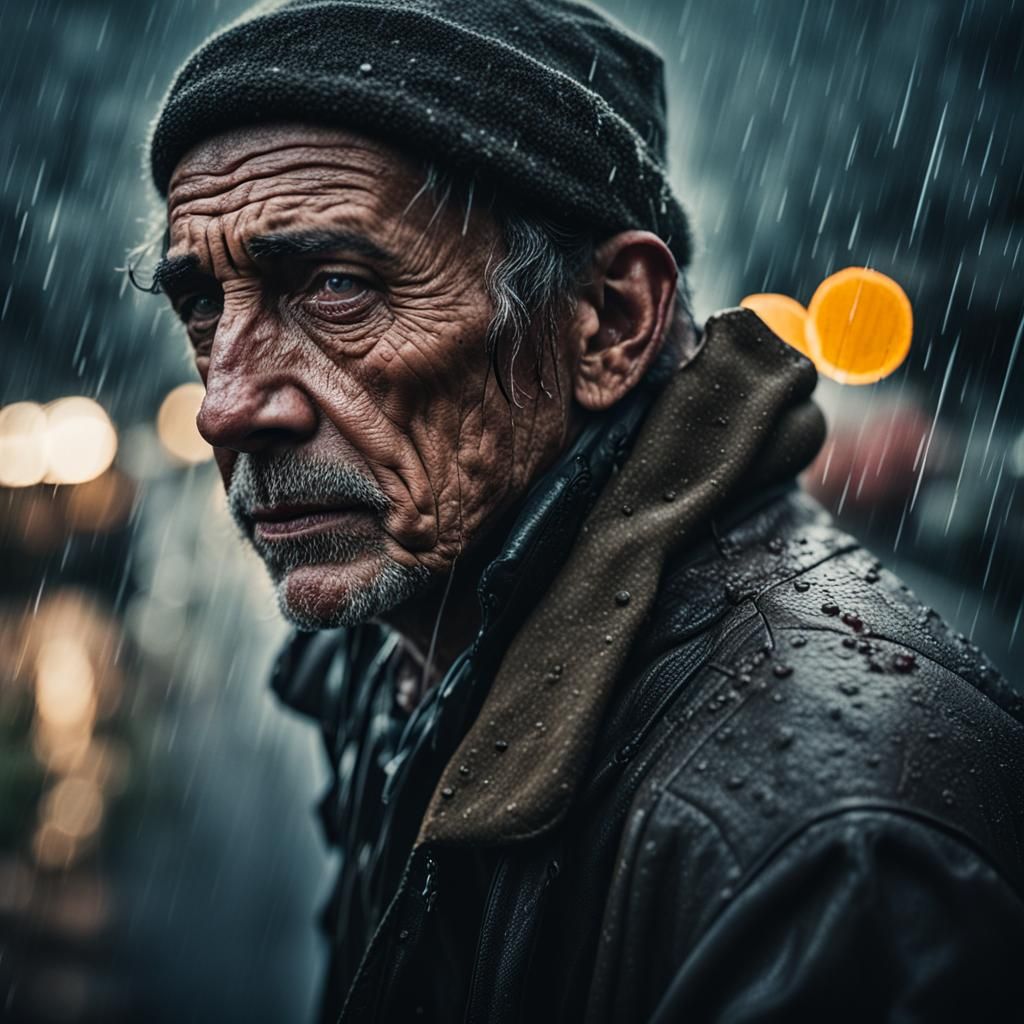 Highway in the Rain: Ambient Close-Up Portrait