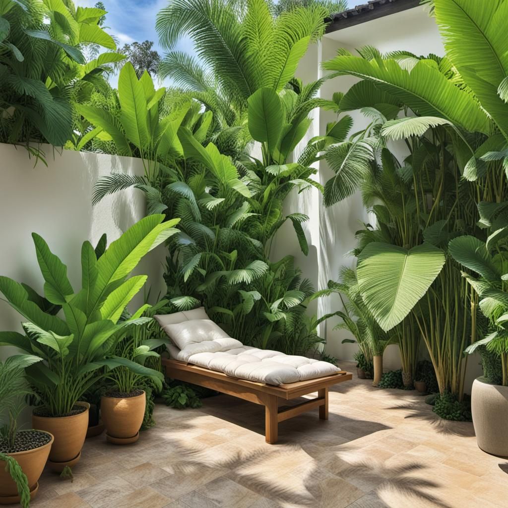 Ape in a Tropical Jungle Scene