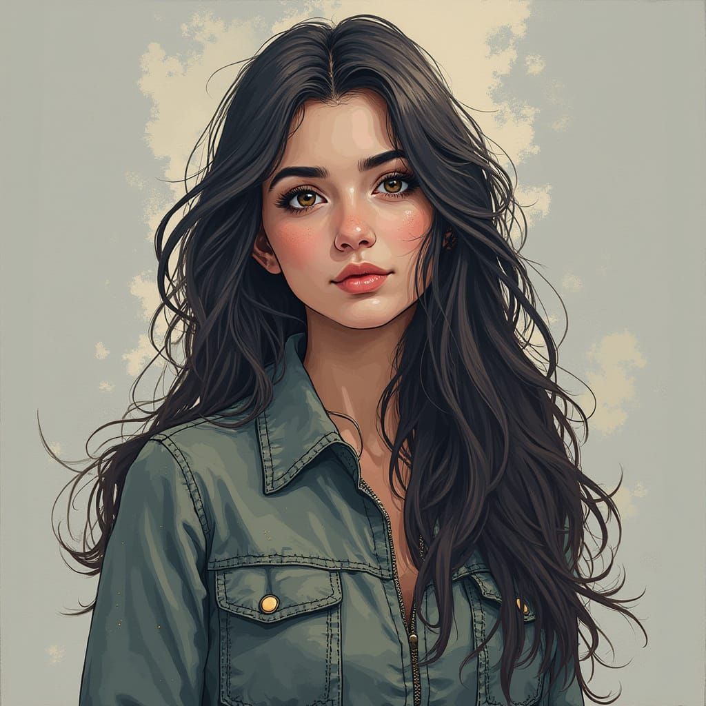 Vibrant Young Girl in Stunning Fashion