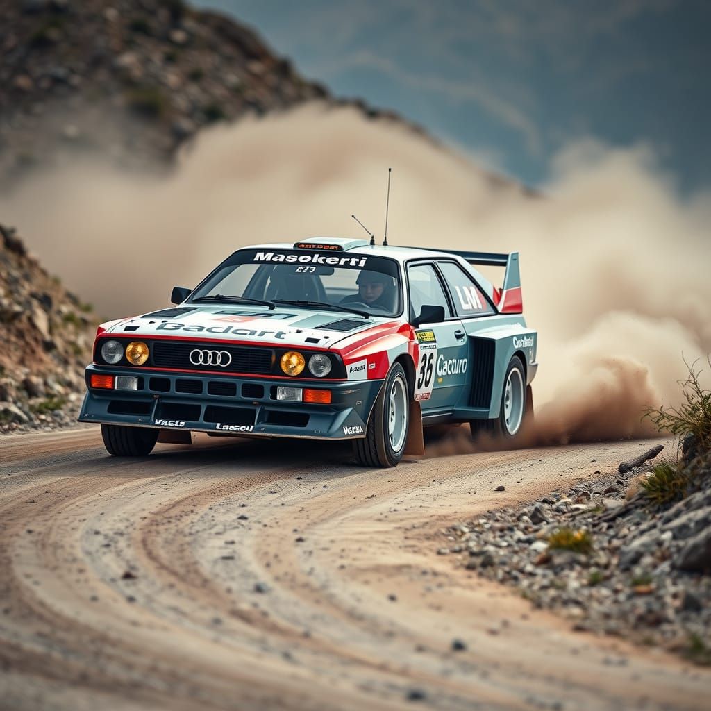 Audi Quattro S1 Rally Car in Action