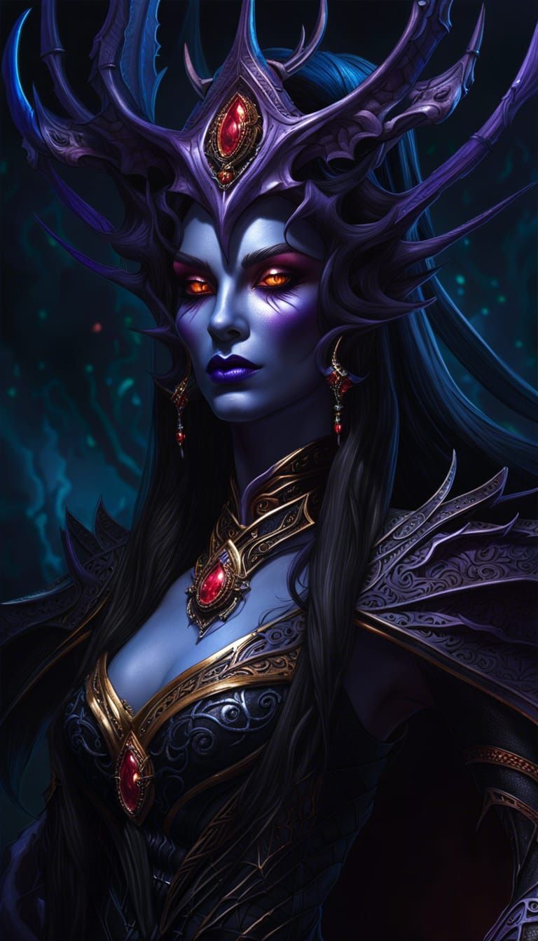 Dark elf priestess