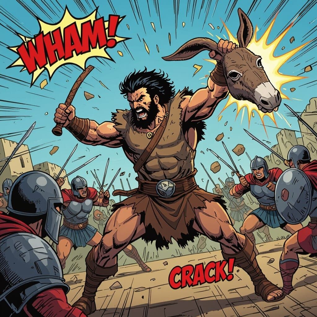 Samson's Mighty Swing: Jawbone Unleashed in Spider-Verse Sty...