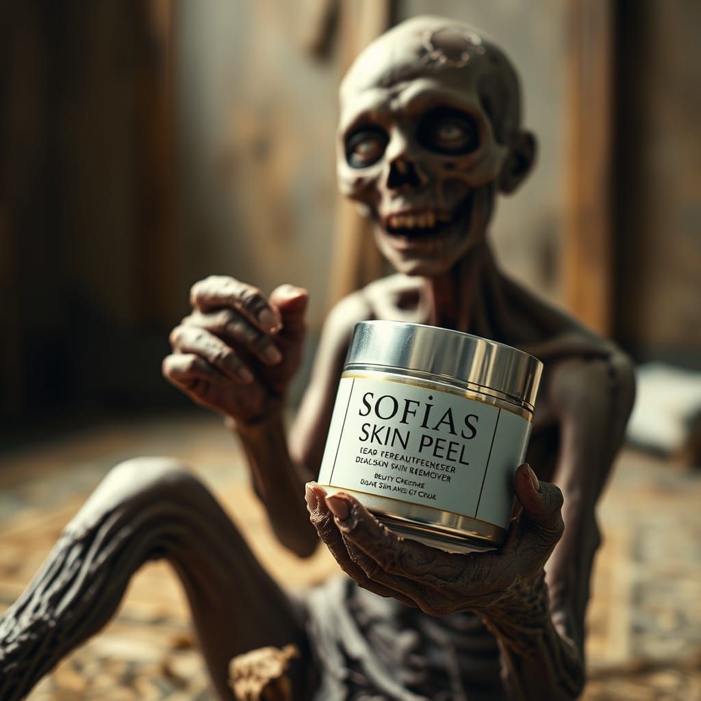 Luxury Beauty Cream Label in a Haunting Paradise