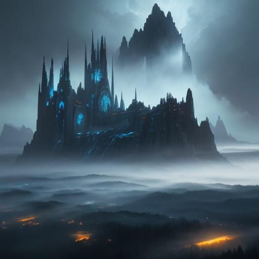 Fantastical Tower in Mystical Environment, Digital Art