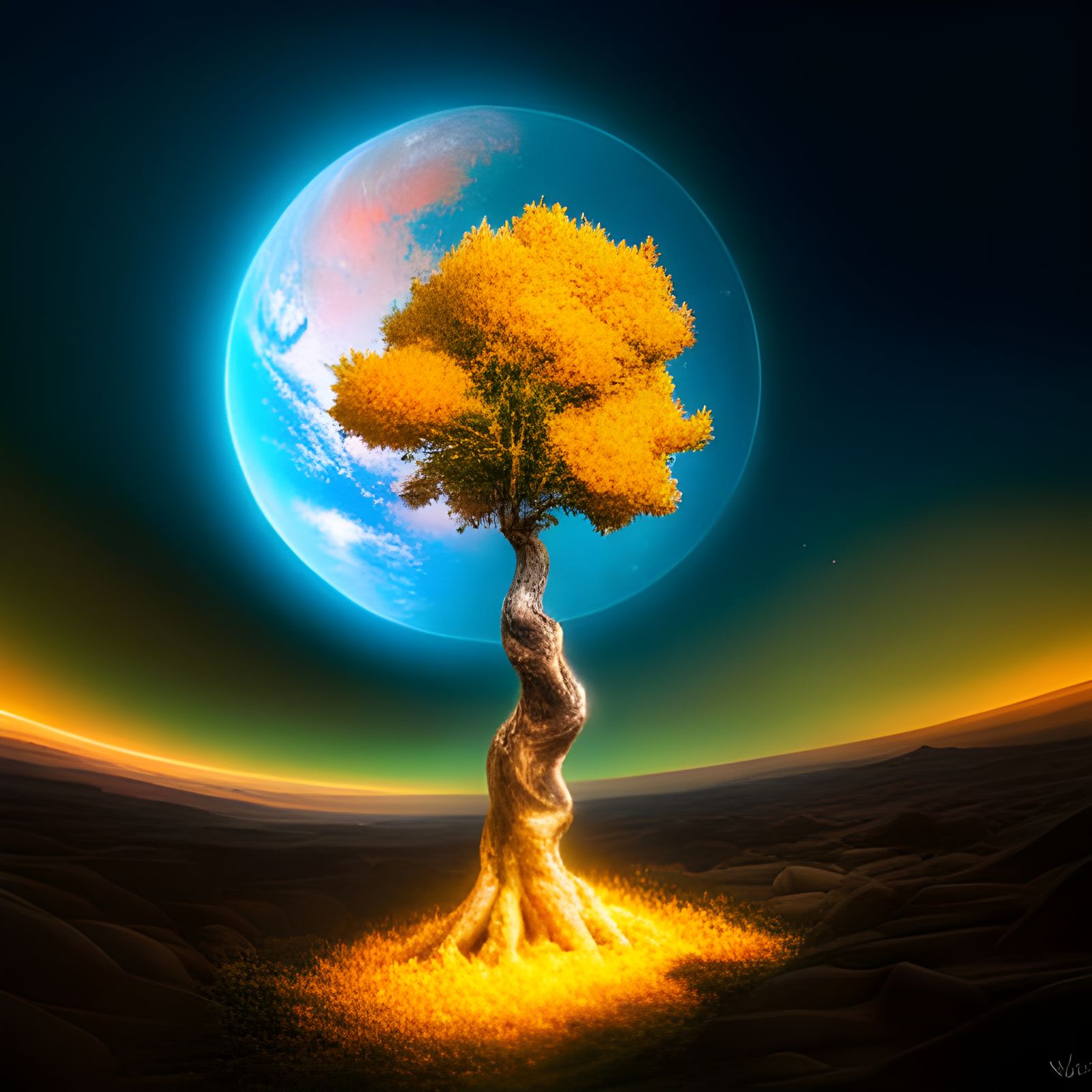 Galactic Tree Inspired by James Webb Telescope