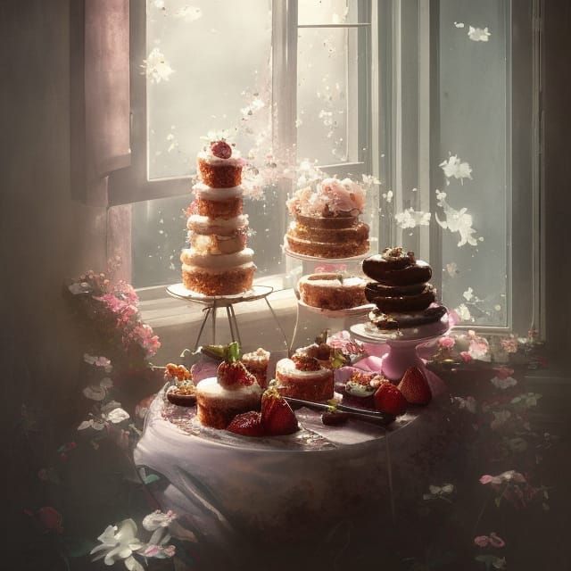 Hyperrealistic Cakes Showcase Volumetric Lighting