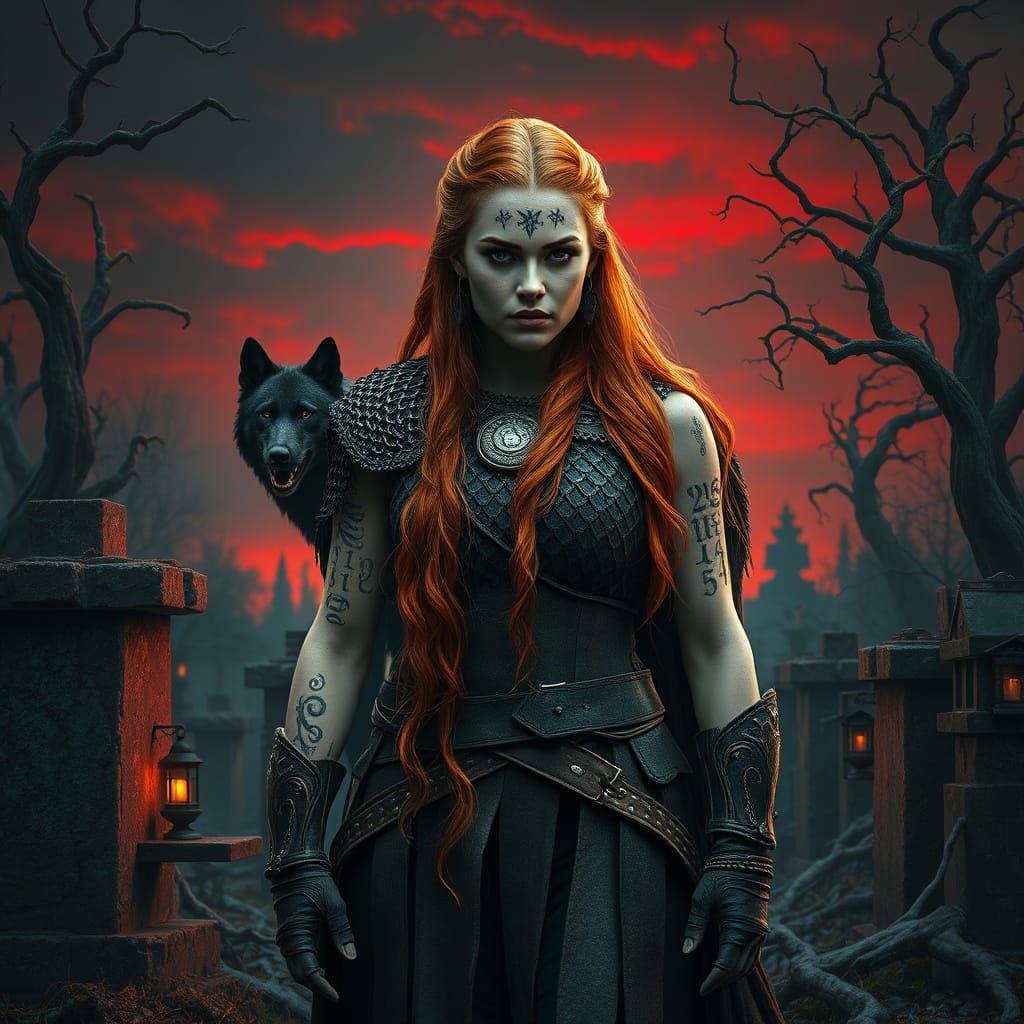 Viking Warrior Goddess in Ancient Cemetery