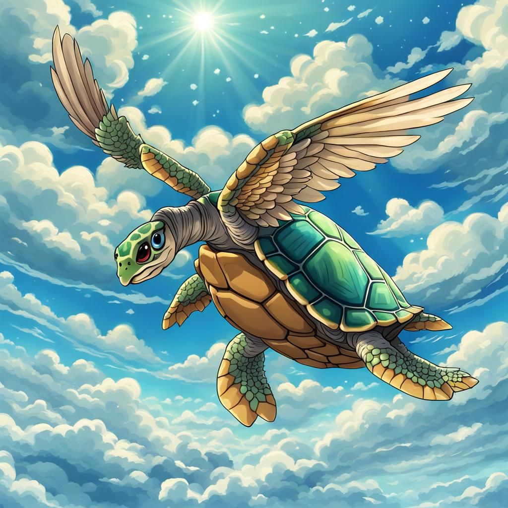 Flying turtle.