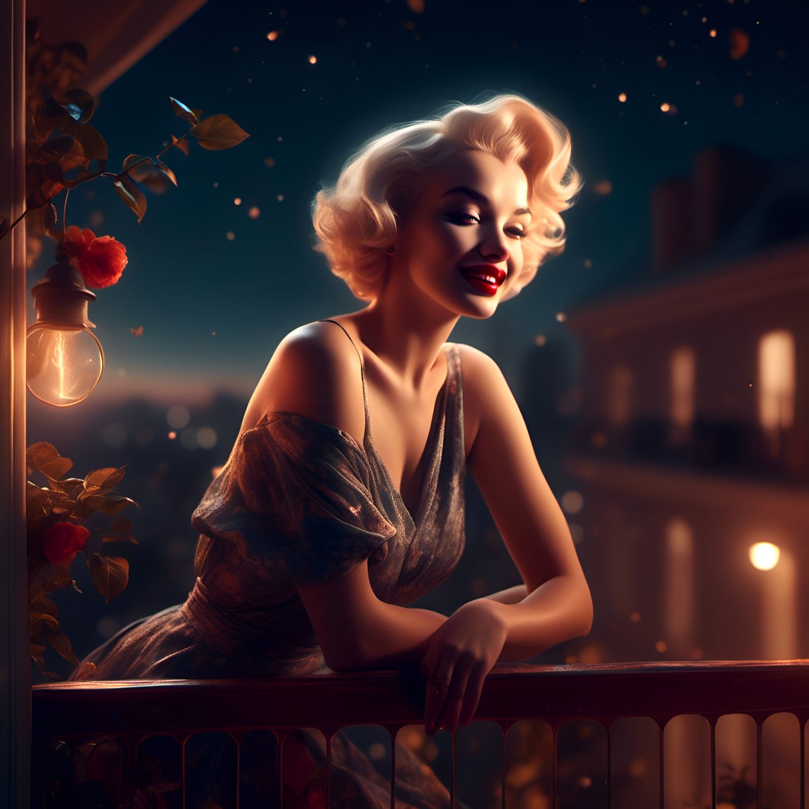 Marilyn Monroe Portrait in Pin-Up Style