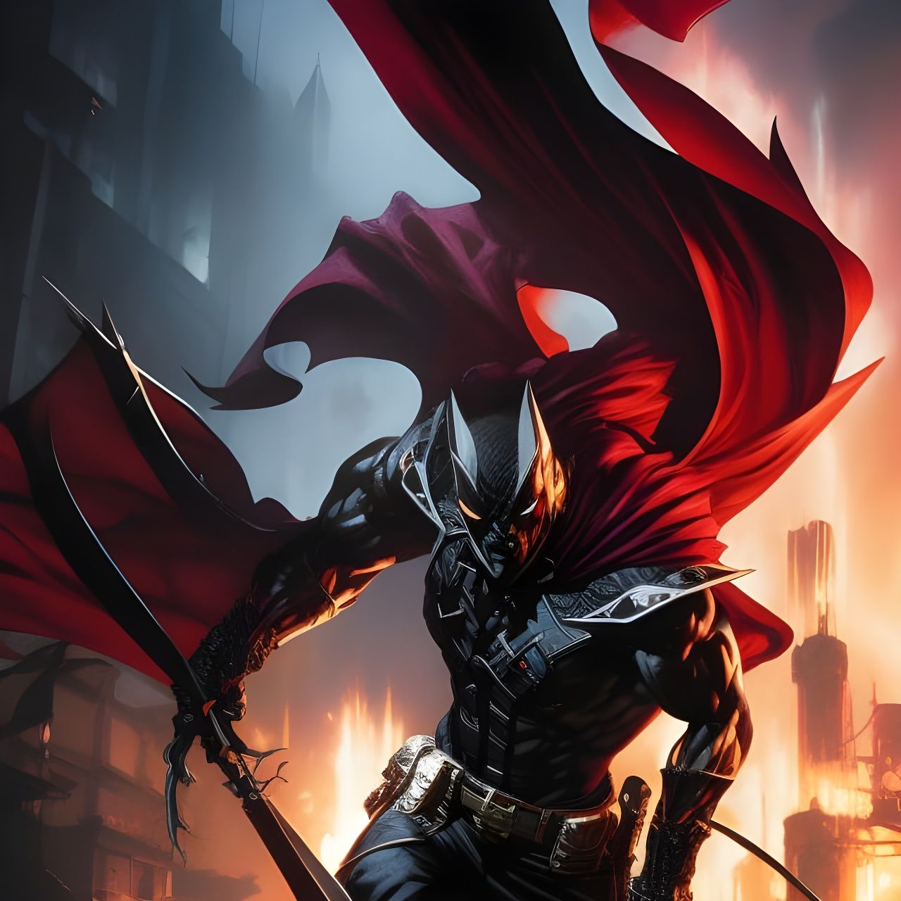 Spawn Portrait in Comic Book Art Style