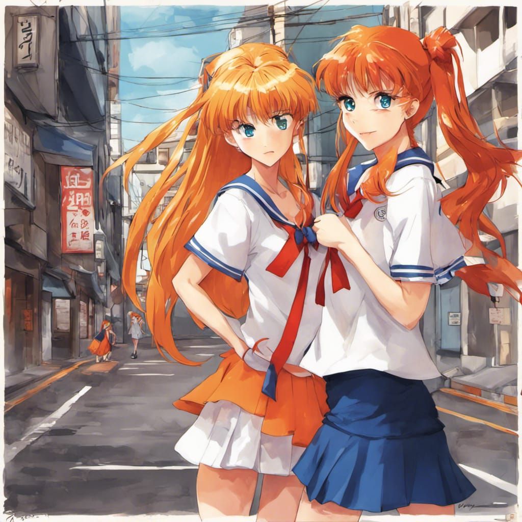 Anime Style: Sailor Venus and Red-Haired Girl