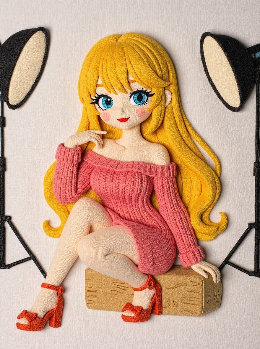 Felt Cloth Picture in 2D Style