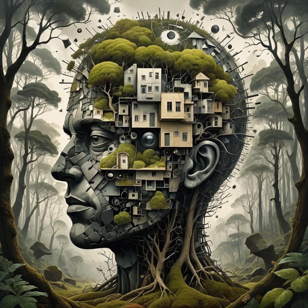 Mindscape: A Double Exposure Concept Art