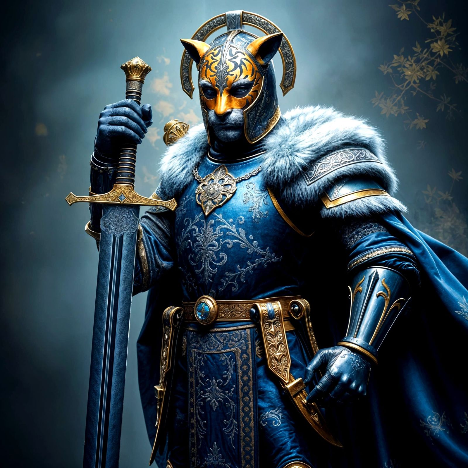 16th Century Knight in Tiger-Inspired Armor