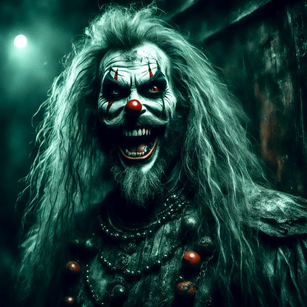 Demonic Clown Spirit in Abandoned Amusement Park