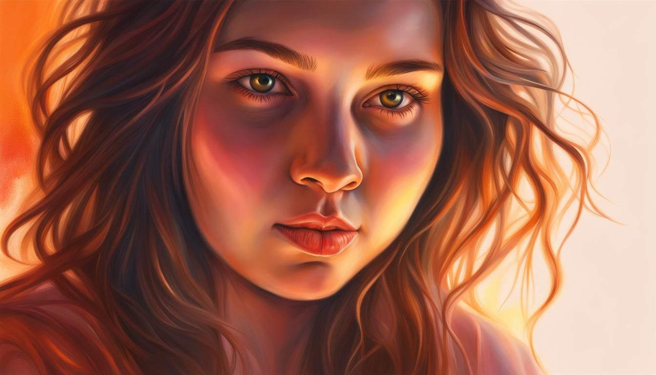 Hyperrealistic Image of a Pregnant Teenage Girl