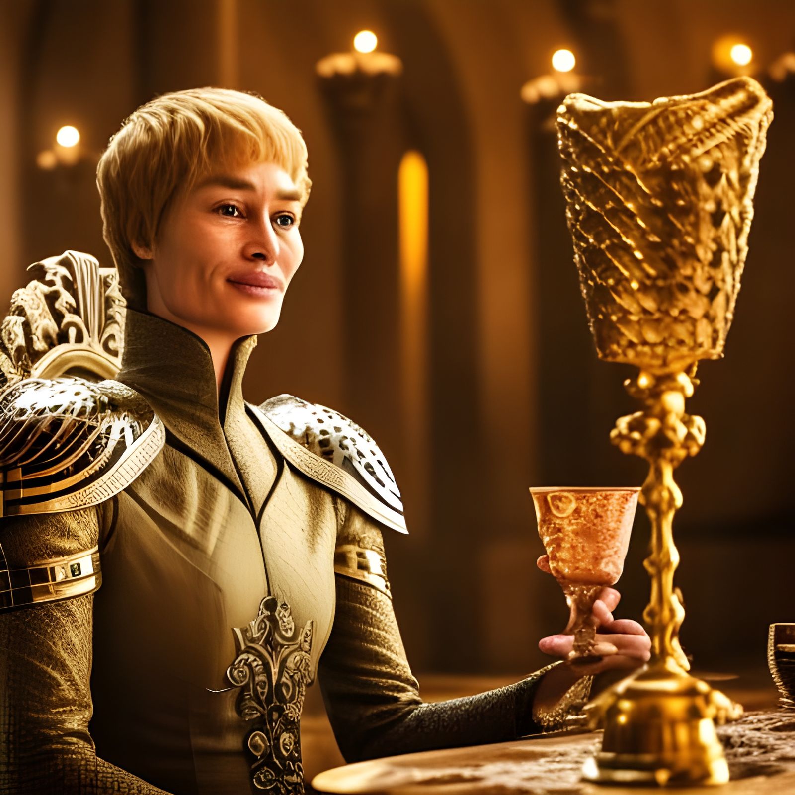 Cersei Lannister Drinking from a Golden Goblet