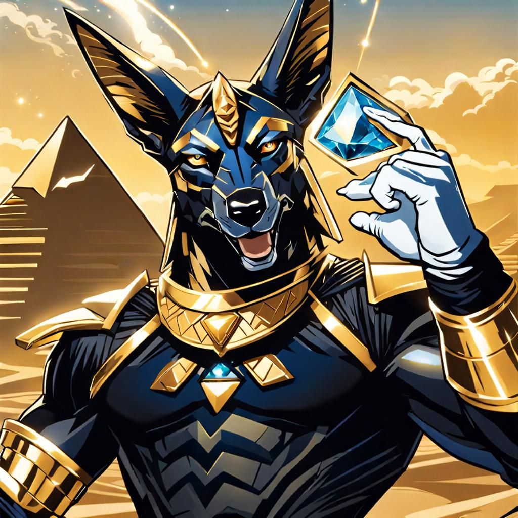 Anubis Jackal as a Power Ranger, Comic Book Art