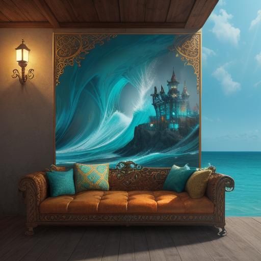 Sandcastle Diorama in Unreal Engine 5 Style