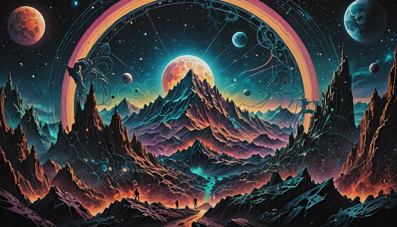 Retro Record Sleeve: Detailed Digital Illustration