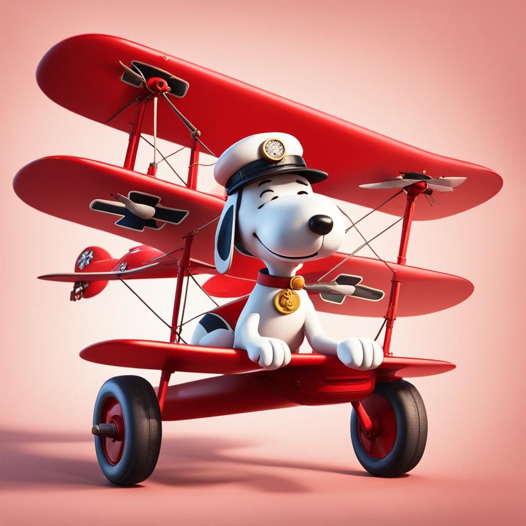 Snoopy vs Red Baron: 3D Digital Art