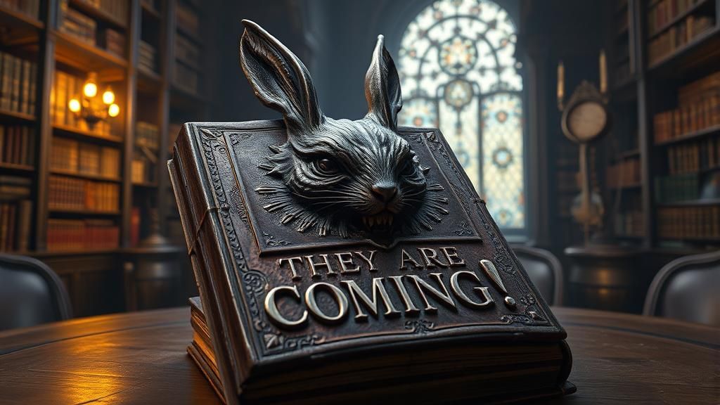 Evil Squirrel Book in Dark Fantasy Library