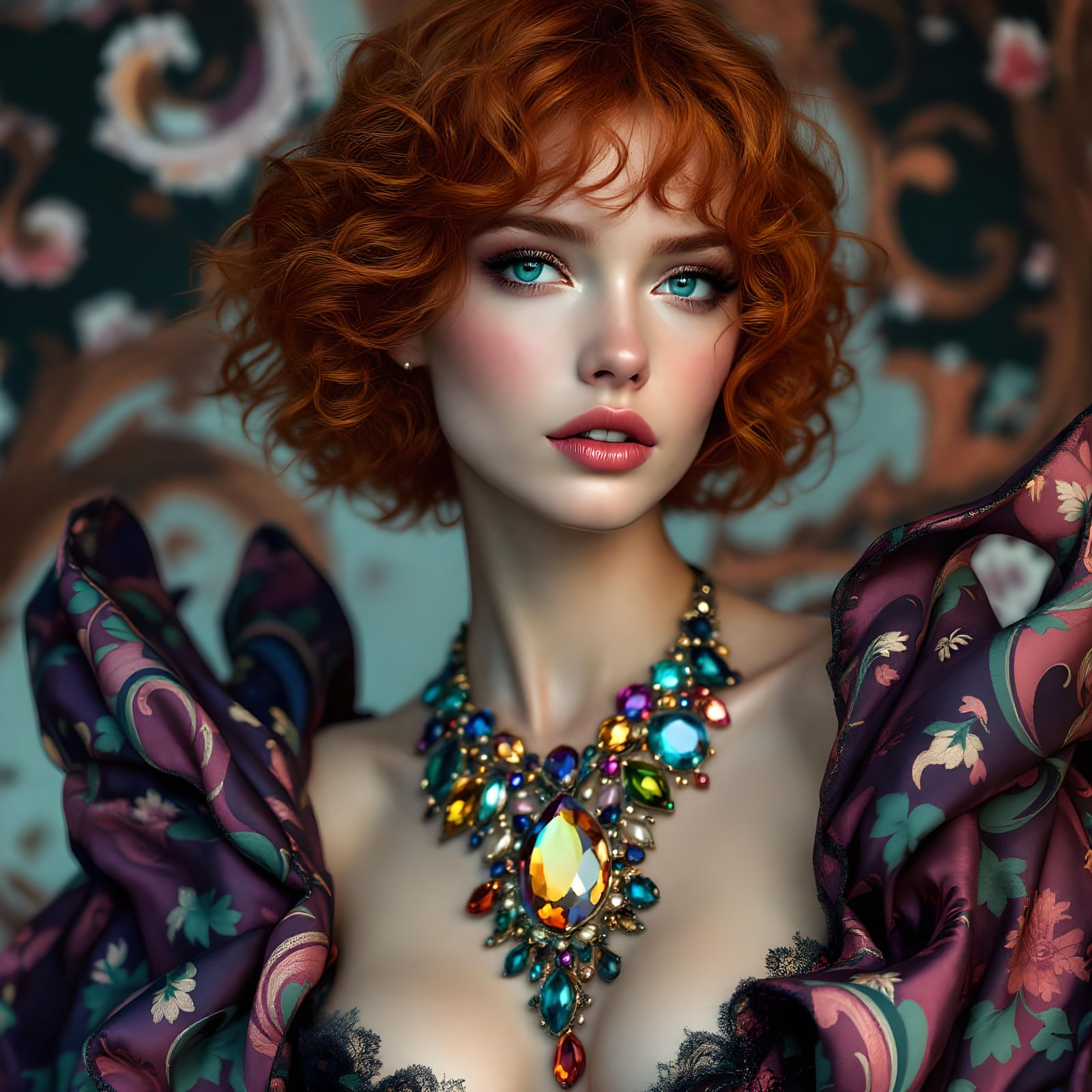 Vibrant Digital Portrait in Hyper-Realistic Style
