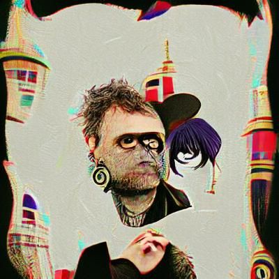 Gorillaz in Victorian Goth Art Nouveau Style