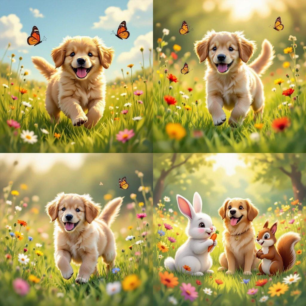 AI Art of Joyful Animals