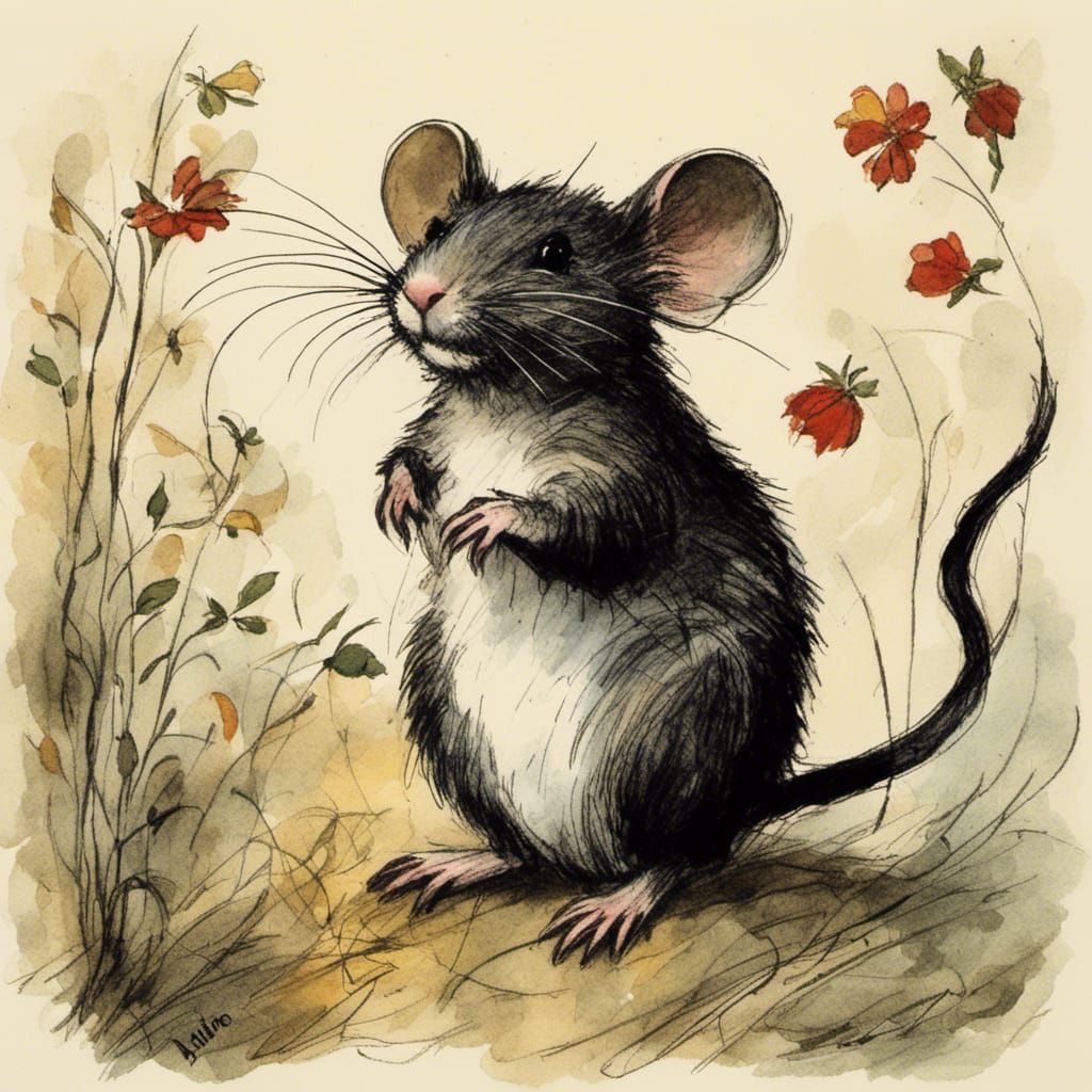 Furious Mice Rendered by AI