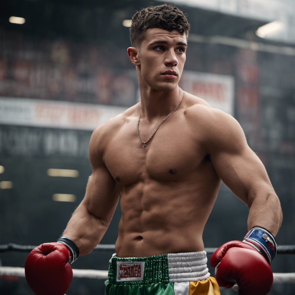 Candid Portrait of a Young British Boxer
