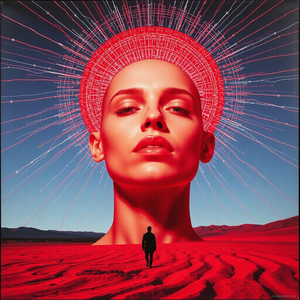 Astral Circuitry Goddess by Guido Argentini Style