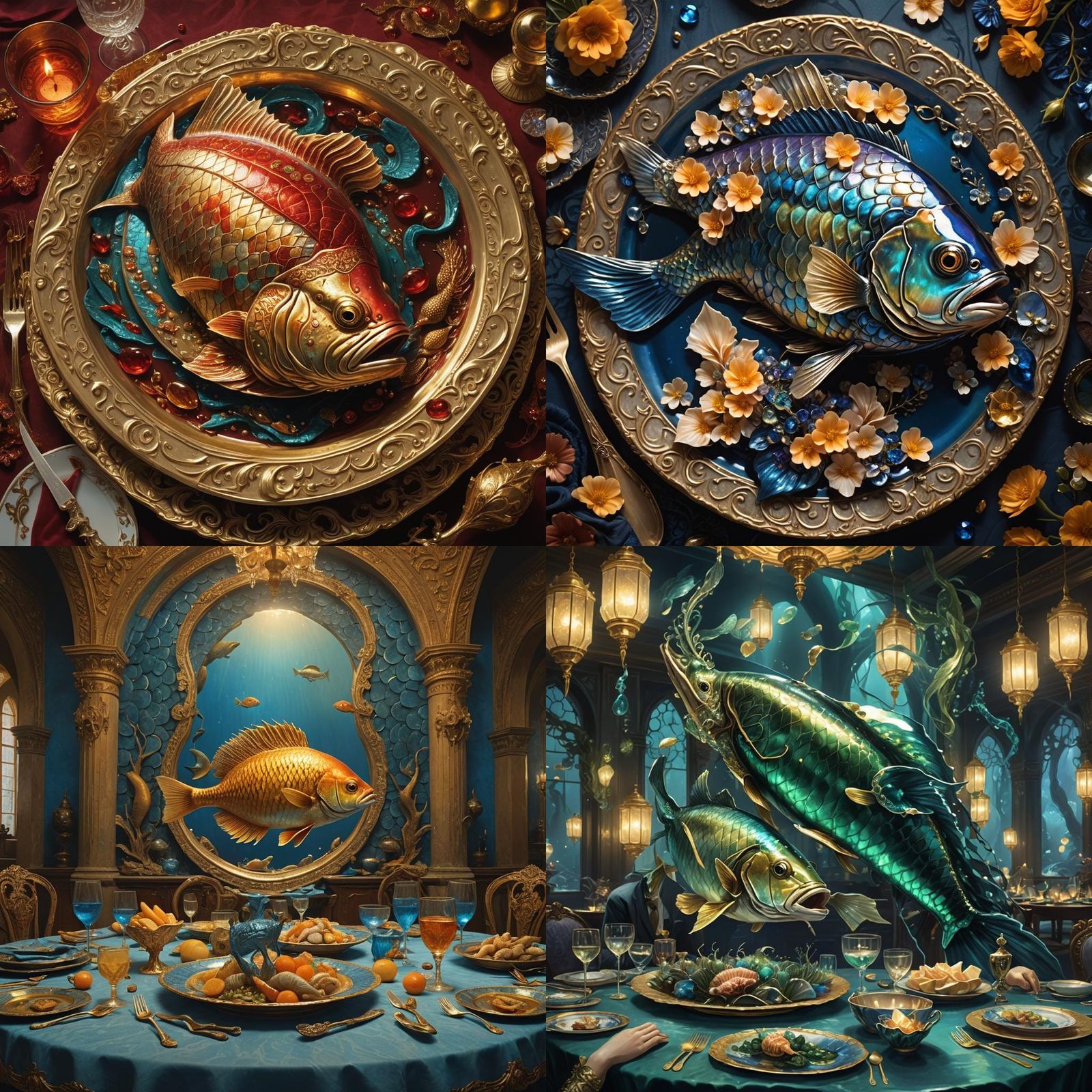 Fish Eating Fish: Detailed Matte Painting