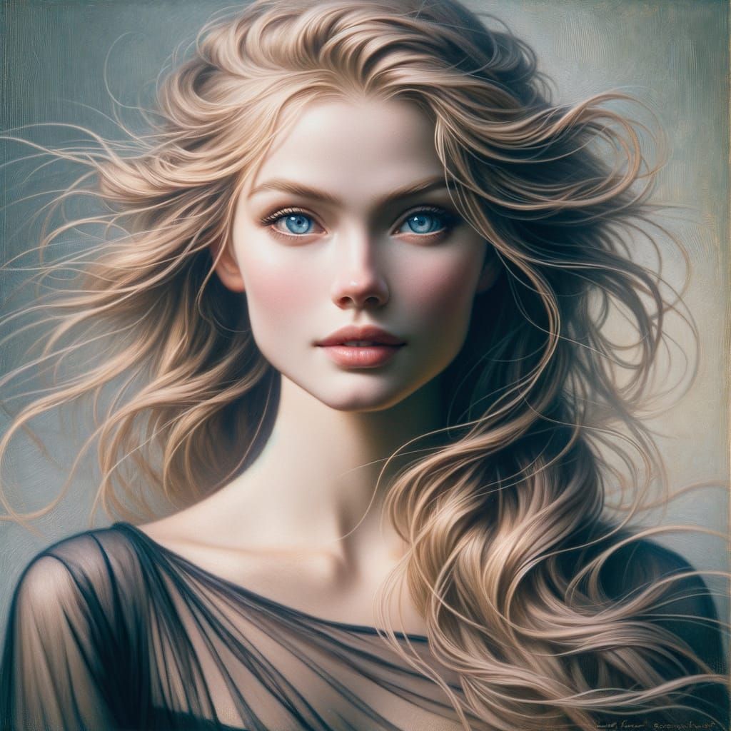 Norse Goddess Vár in Romantic Realism Style