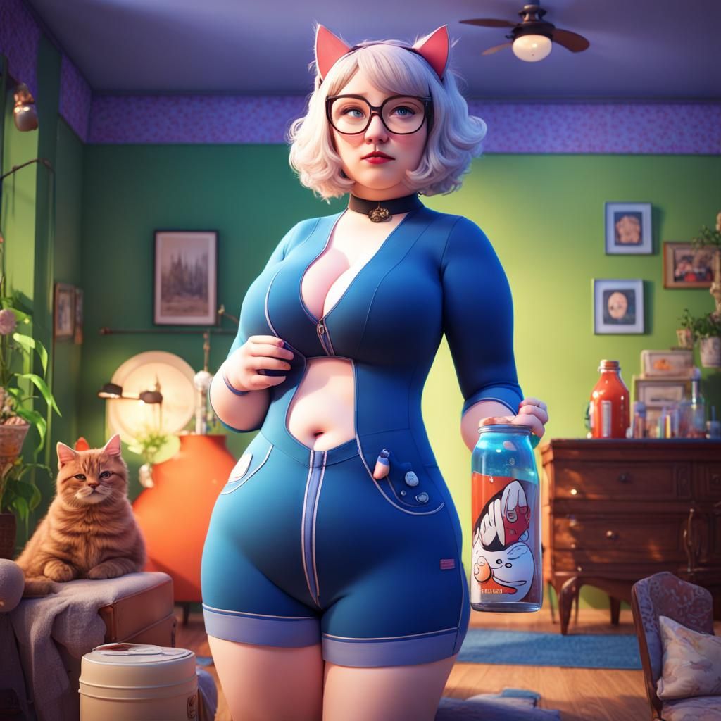 Anime Gamer Girl Cat Cosplay Live Stream