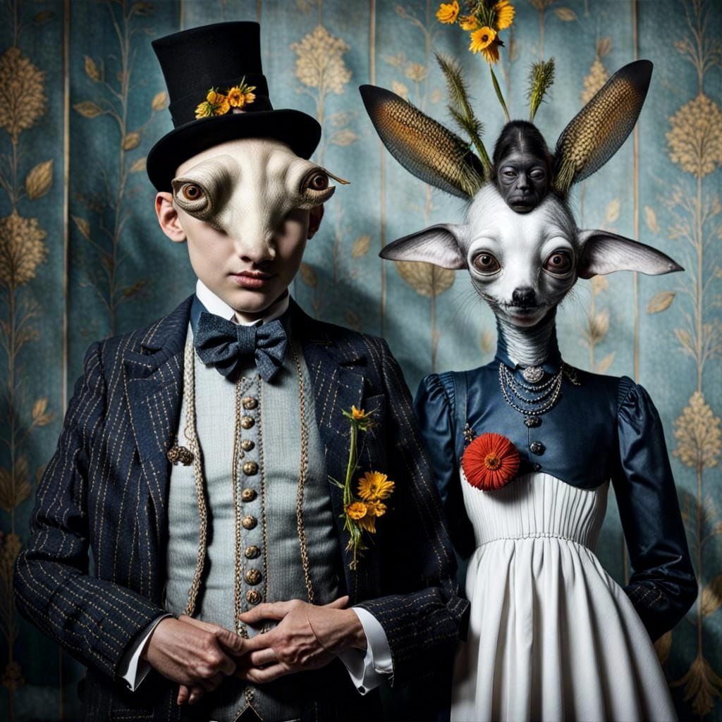 Surreal Alien Restaurant Celebration: Gritty Photography