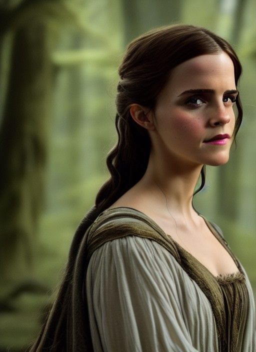 Emma Watson as Arwen in Fantasy Art Style