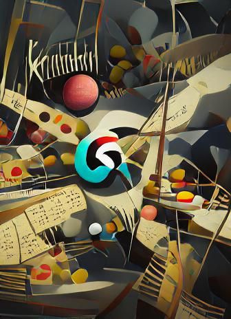 Abstract Confluence: Kandinsky-Style Digital Art