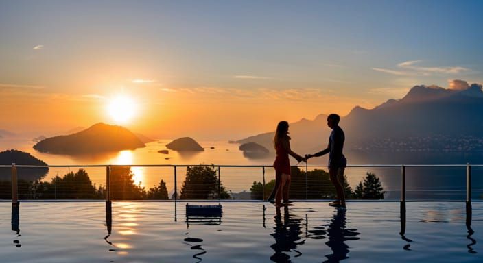 Lake Lucerne Infinity Pool in Photorealistic Style