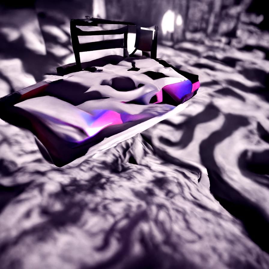 Psychedelic Eldritch Bedroom at Night in Unreal Engine
