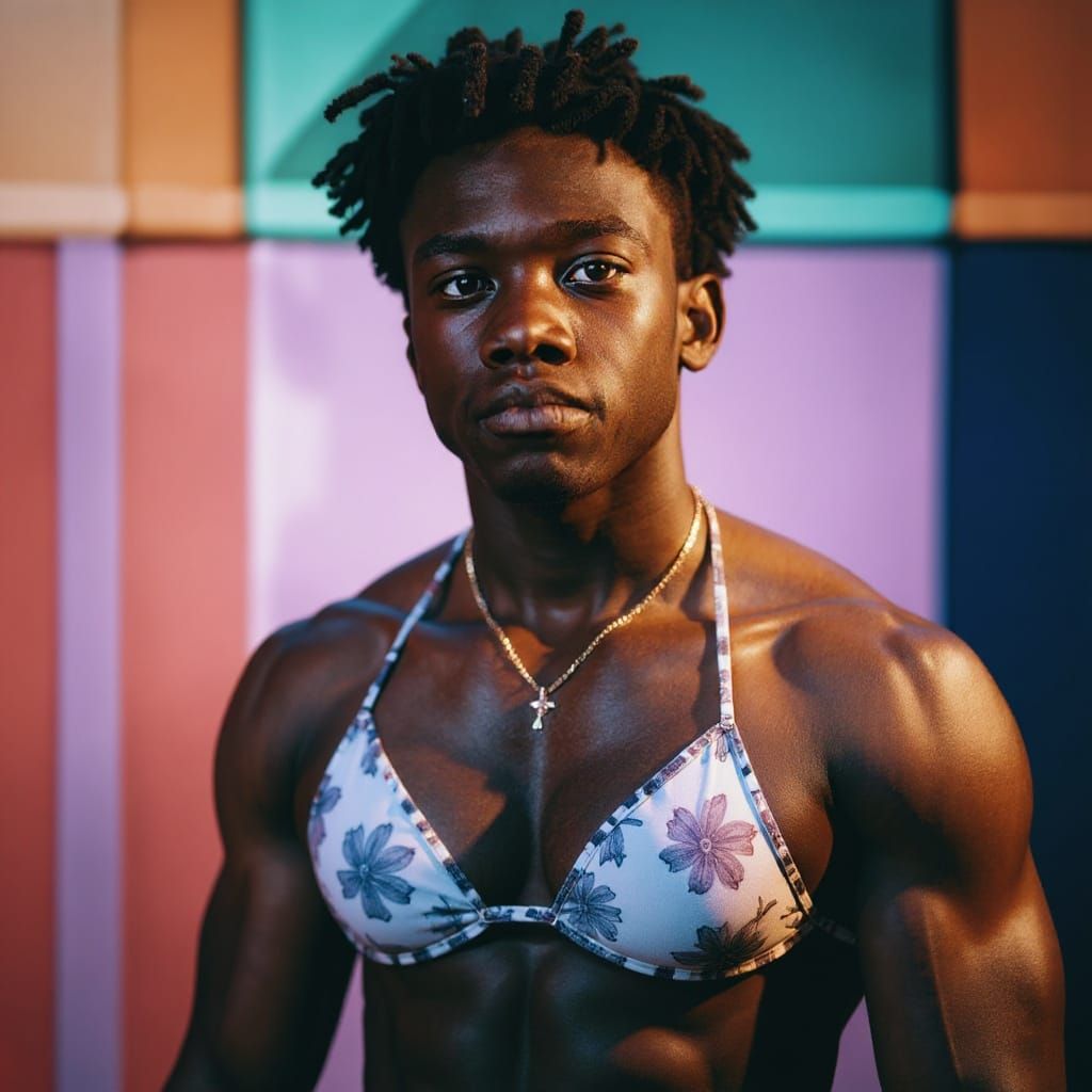 Boy in a Bikini Generated by AI