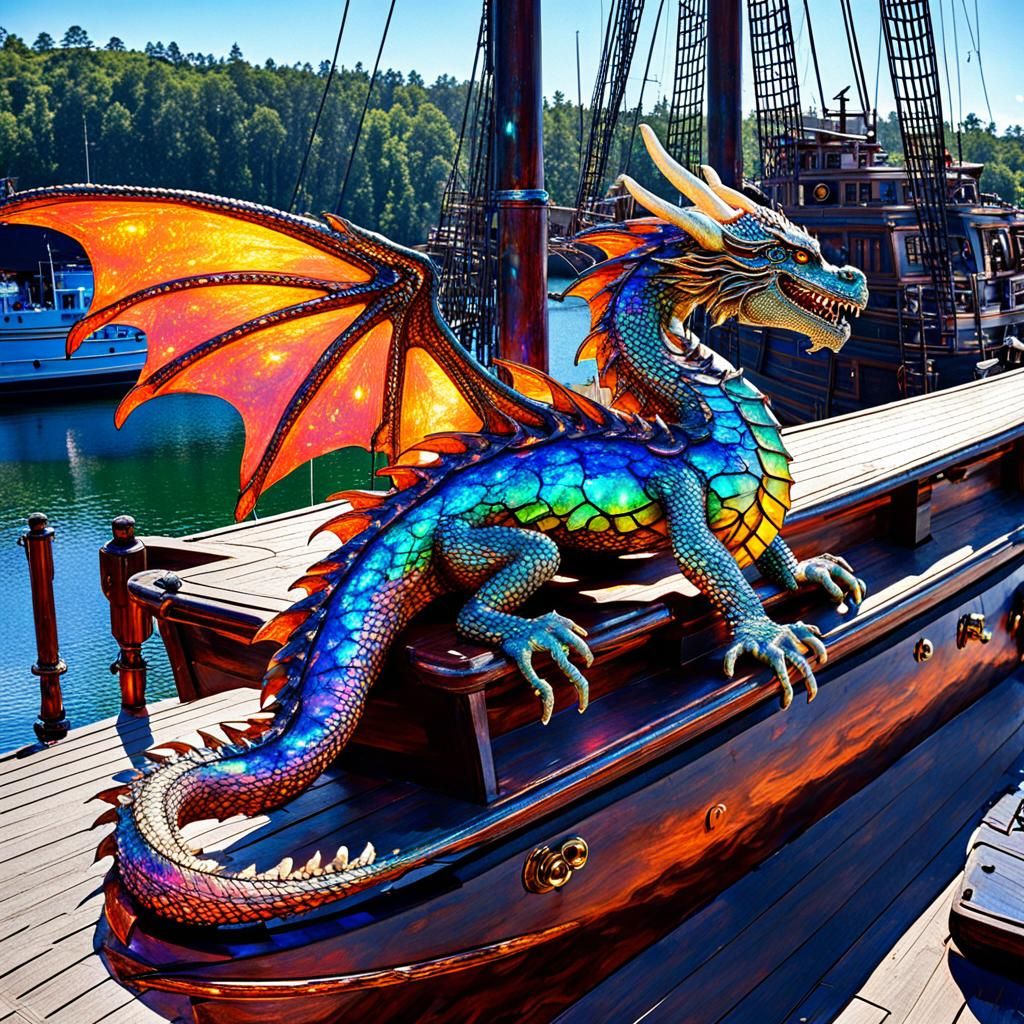 Opal Dragon on Pirate Ship