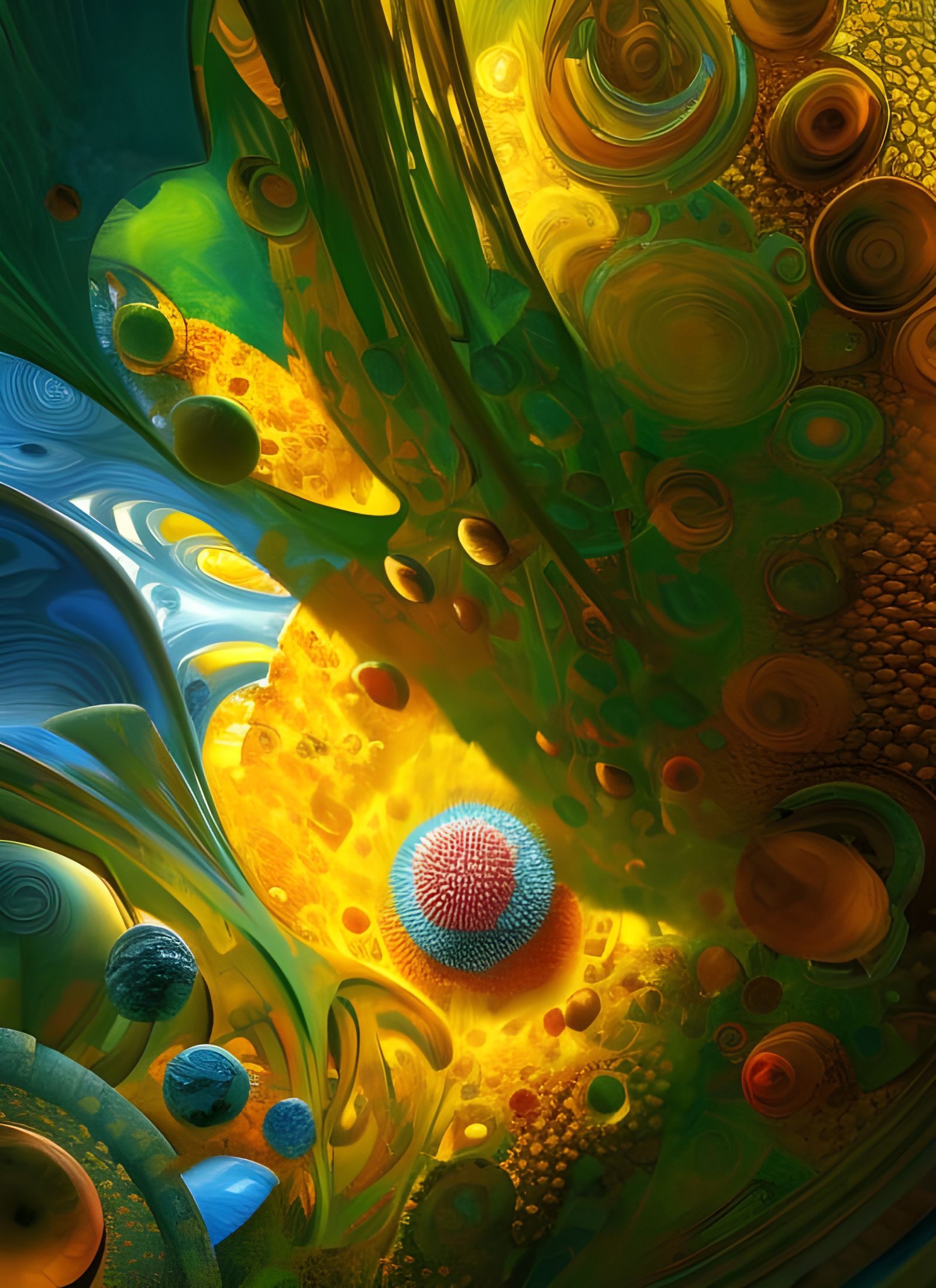 Intricate Geometric Abstract Art in Polychromatic Hues