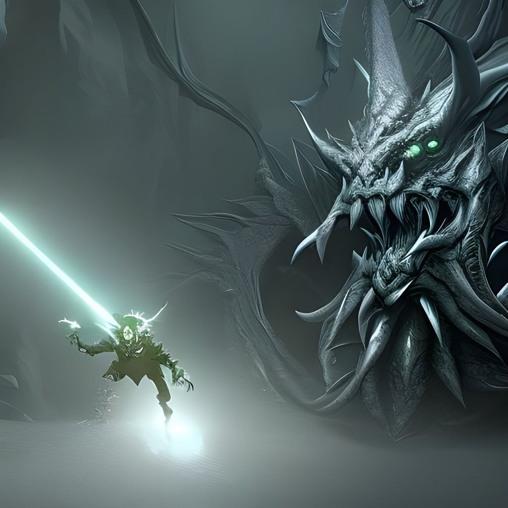 Demonic Apple Creature Charging Down Hallway