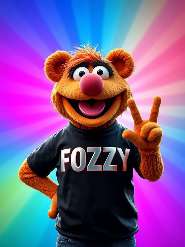 Fozzie Bear Rocks in Pixar-Style 3D Rendering