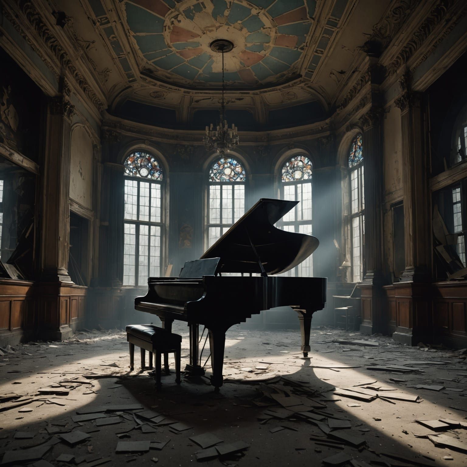 Ethereal Piano Concerto in Abandoned Concert Hall