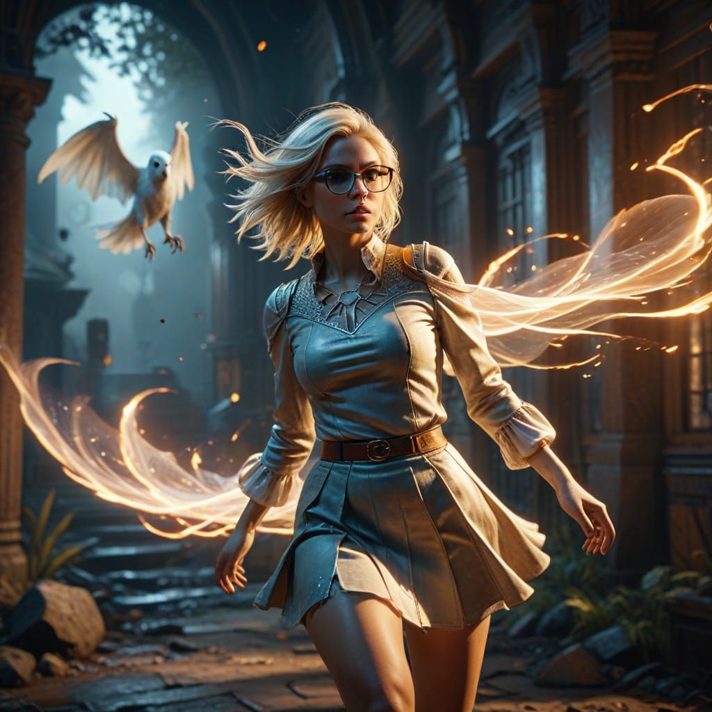 Ethereal Fantasy Portrait with Golden Hour Glow